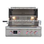 Blaze LTE PRO 32-Inch 4-Burner Built-In Grill with Digital Temperature Screen & Rotisserie