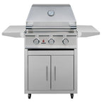 TrueFlame E-Series 25-Inch 3-Burner Gas Grill on Double Door Cart