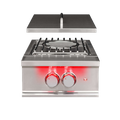 TrueFlame Built-In Gas Power Burner with Wok Grate & Removable Lid