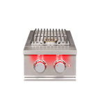 TrueFlame Built-In Double Side Burner with LED Lighting & Stainless Steel Lid