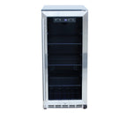 TrueFlame 15-Inch 3.2 Cu. Ft. Outdoor Fridge with Glass Door