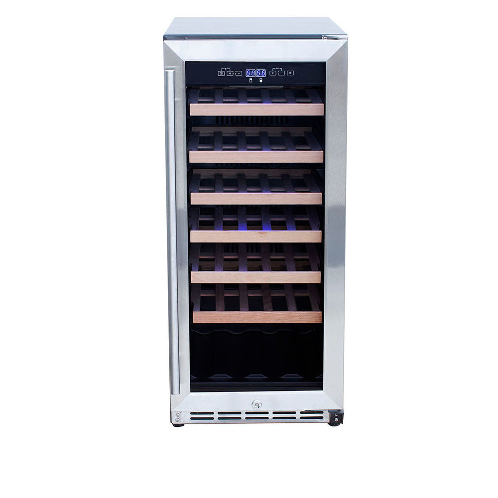 TrueFlame 15-Inch 3.2 Cu. Ft. Outdoor Rated Wine Cooler with Locking Door