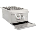 Blaze Professional LUX Built-In Gas High Performance Power Burner with Wok Ring & Stainless Steel Lid