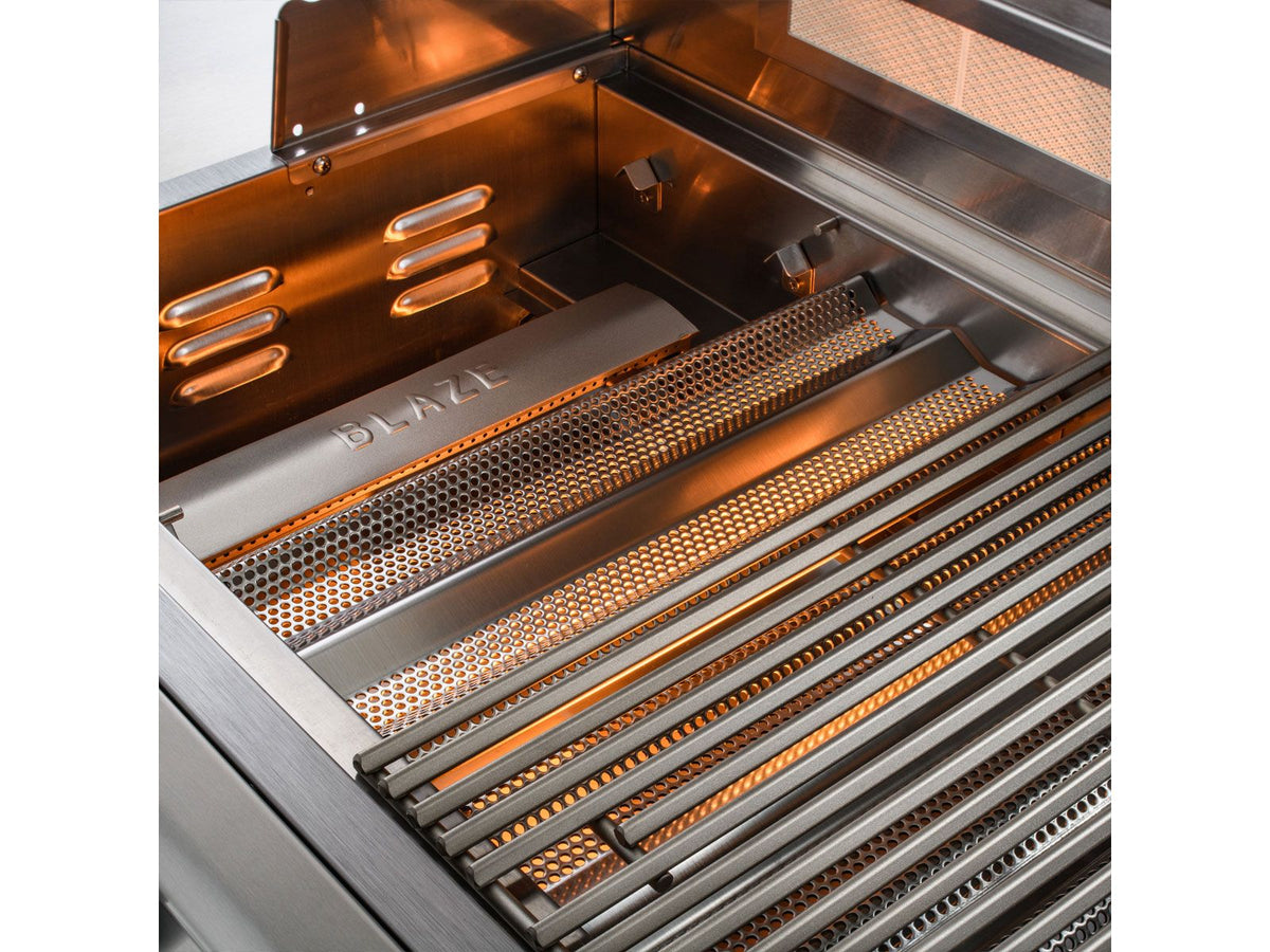 Blaze LTE+ 32-Inch 4-Burner Built-In Gas Grill with Lift-Assist Hood & Rear Infrared Burner