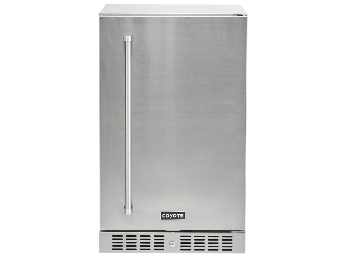 coyote 21-inch 4.1 cu. ft. right hinge outdoor rated compact refrigerator