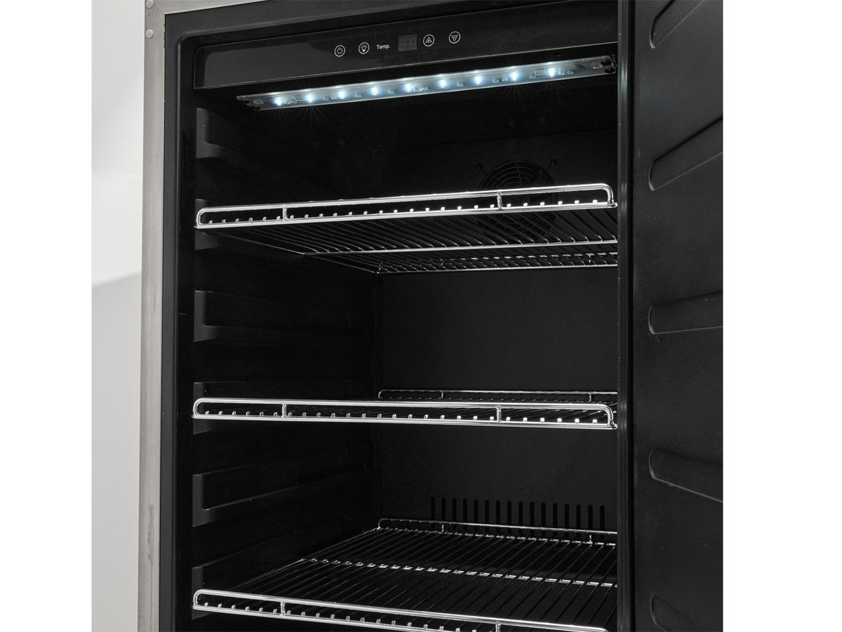 coyote 21-inch 4.1 cu. ft. left hinge outdoor rated compact refrigerator