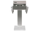 coyote 18-inch built-in / portable 1300 watt electric grill on patio post