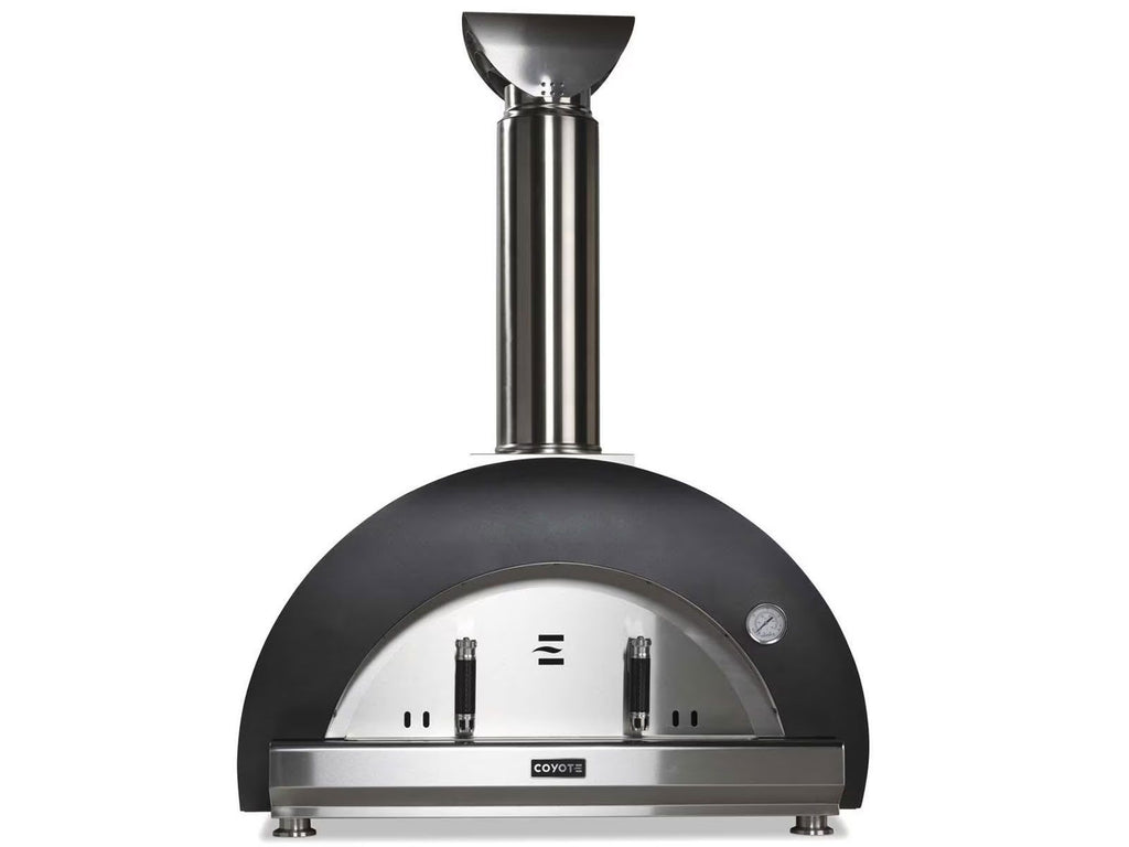 coyote 40-inch duomo wood-fired pizza oven - matte black