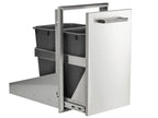 coyote 18-inch front to back trash & recycling combo
