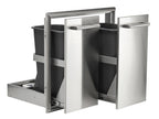 coyote 26-inch roll-out double trash / recycling bin