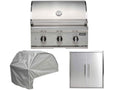 coyote 3-piece c-series 30-inch 3-burner gas grill outdoor kitchen package