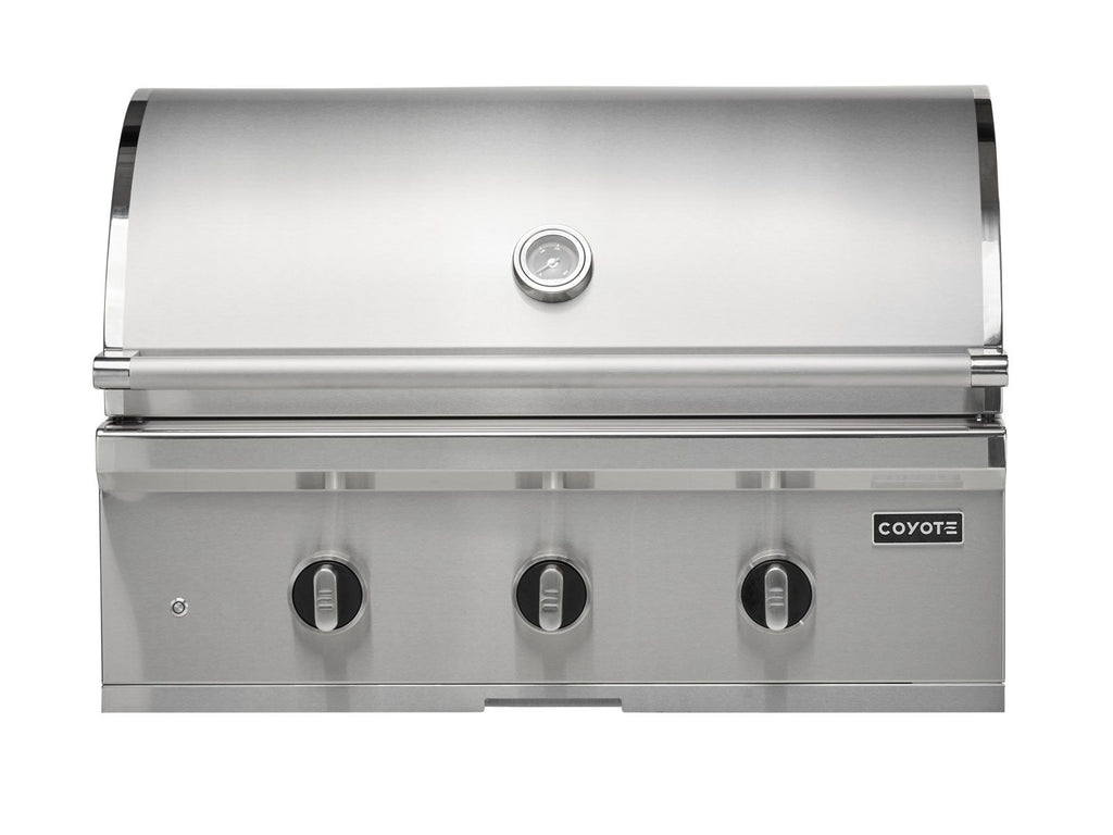 coyote 3-piece c-series 34-inch 3-burner gas grill outdoor kitchen package