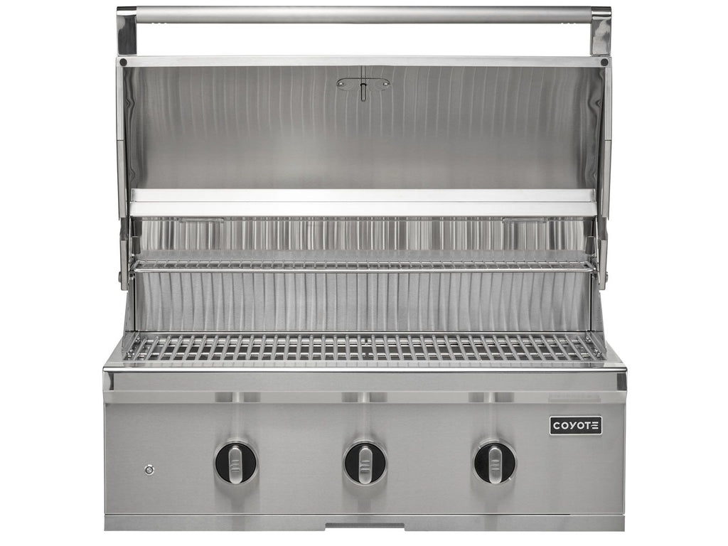 coyote 3-piece c-series 34-inch 3-burner gas grill outdoor kitchen package