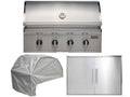 coyote 3-piece cl-series 36-inch 4-burner gas grill outdoor kitchen package