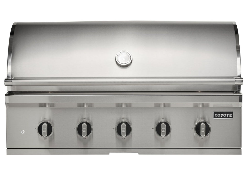 coyote 3-piece cl-series 42-inch 5-burner gas grill outdoor kitchen package