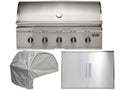 coyote 3-piece cl-series 42-inch 5-burner gas grill outdoor kitchen package