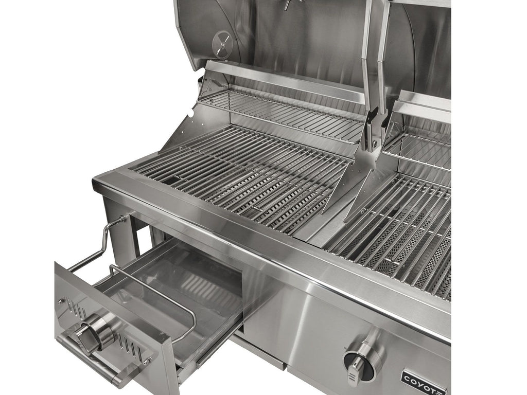 coyote 50-inch built-in gas & charcoal dual fuel hybrid grill