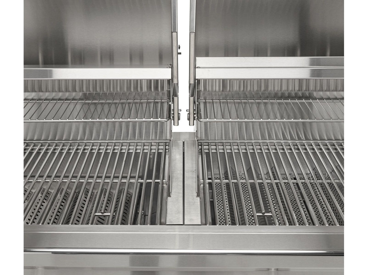 coyote 50-inch built-in gas & charcoal dual fuel hybrid grill