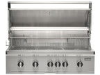 coyote 3-piece sl-series 42-inch 6-burner gas grill outdoor kitchen package with ceramic briquettes, sear burner, infrared rear burner & rotisserie kit