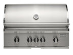 coyote 3-piece sl-series 36-inch 5-burner gas grill outdoor kitchen package with ceramic briquettes, sear burner, infrared rear burner & rotisserie kit