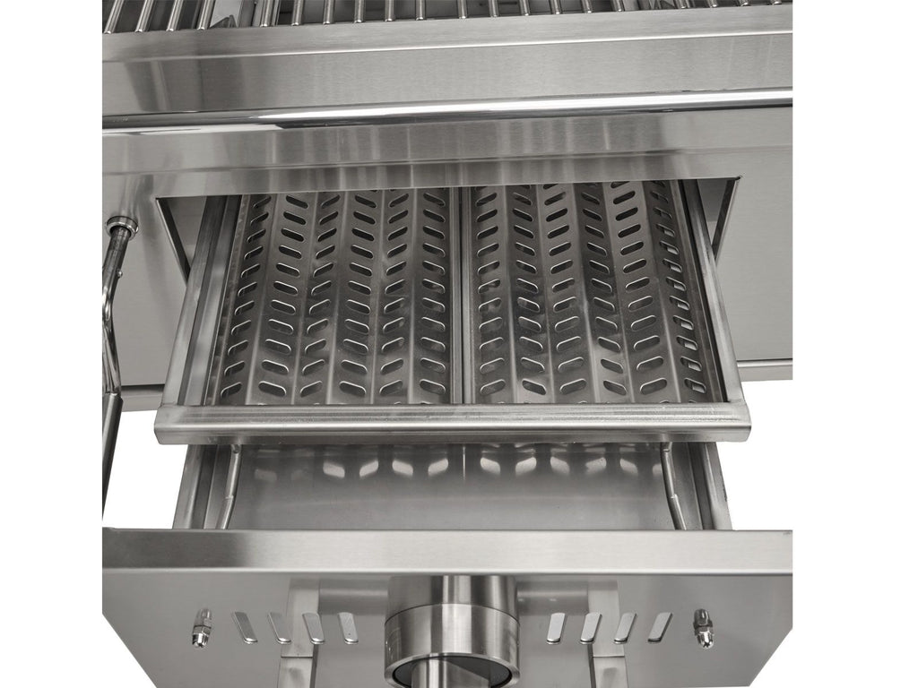 coyote 50-inch built-in gas & charcoal dual fuel hybrid grill