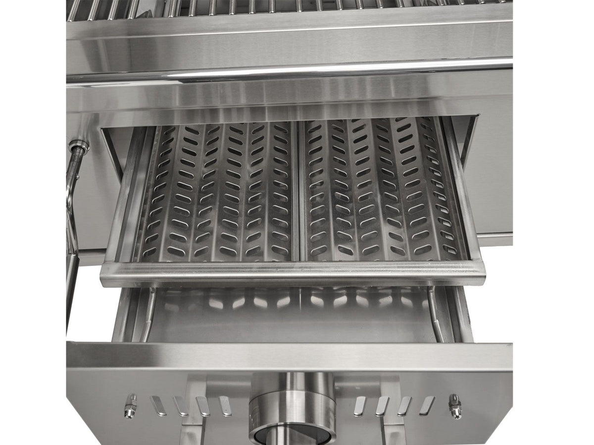 coyote 50-inch built-in gas & charcoal dual fuel hybrid grill