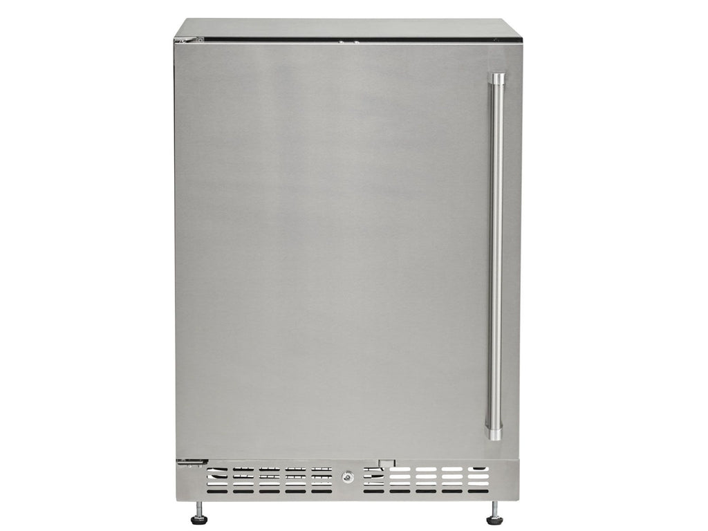 coyote 24-inch 5.5 cu. ft. reversible hinge outdoor rated compact refrigerator