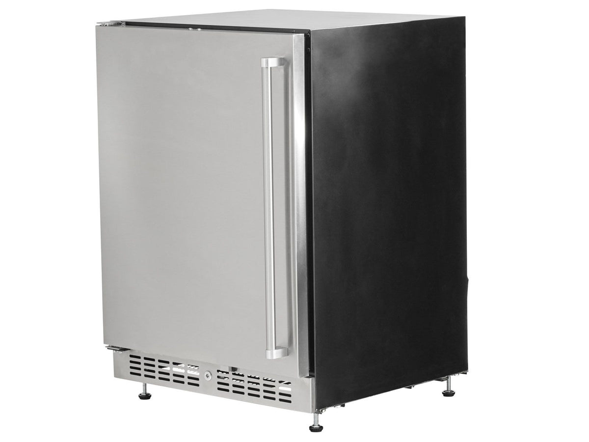 coyote 24-inch 5.5 cu. ft. reversible hinge outdoor rated compact refrigerator
