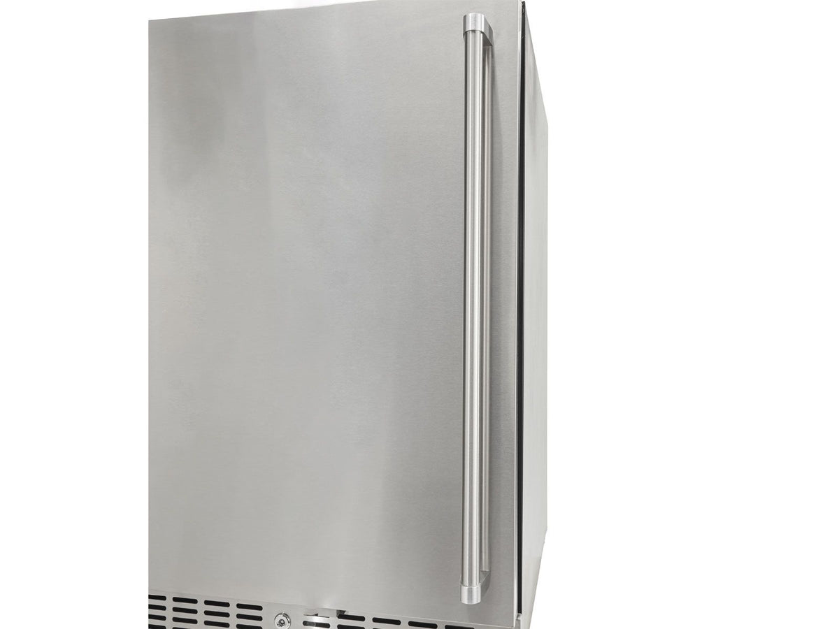 coyote 24-inch 5.5 cu. ft. reversible hinge outdoor rated compact refrigerator