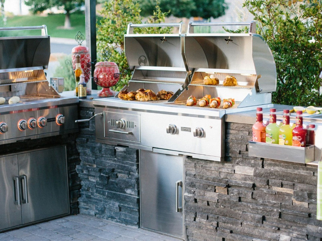 coyote 50-inch built-in gas & charcoal dual fuel hybrid grill
