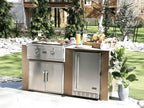 coyote 21-inch 4.1 cu. ft. left hinge outdoor rated compact refrigerator