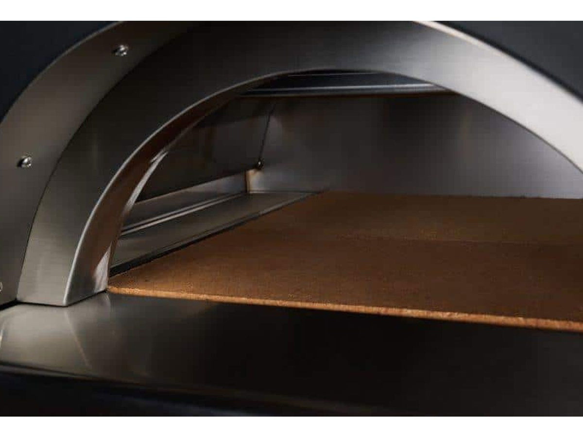 coyote 30-inch hybrid multi-fuel outdoor pizza oven - yellow