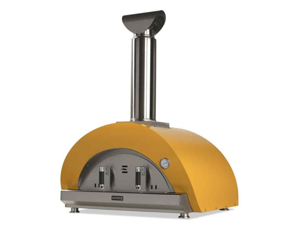coyote 40-inch duomo wood-fired pizza oven - yellow