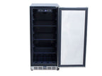 TrueFlame 15-Inch 3.2 Cu. Ft. Outdoor Rated Fridge with Stainless Door