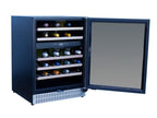 TrueFlame 24-Inch 5.3 Cu. Ft. Outdoor Rated Dual Zone Wine Cooler