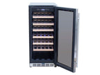 TrueFlame 15-Inch 3.2 Cu. Ft. Outdoor Rated Wine Cooler with Locking Door