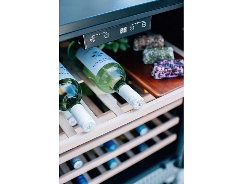 TrueFlame 15-Inch 3.2 Cu. Ft. Outdoor Rated Wine Cooler with Locking Door