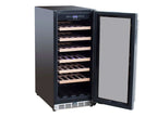TrueFlame 15-Inch 3.2 Cu. Ft. Outdoor Rated Wine Cooler with Locking Door