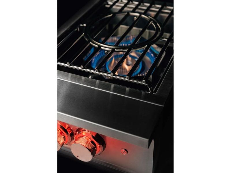 TrueFlame Built-In Gas Power Burner with Wok Grate & Removable Lid