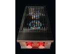 TrueFlame Built-In Double Side Burner with LED Lighting & Stainless Steel Lid